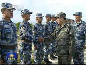 Fan Changlong visits troops. Photo from SCMP report